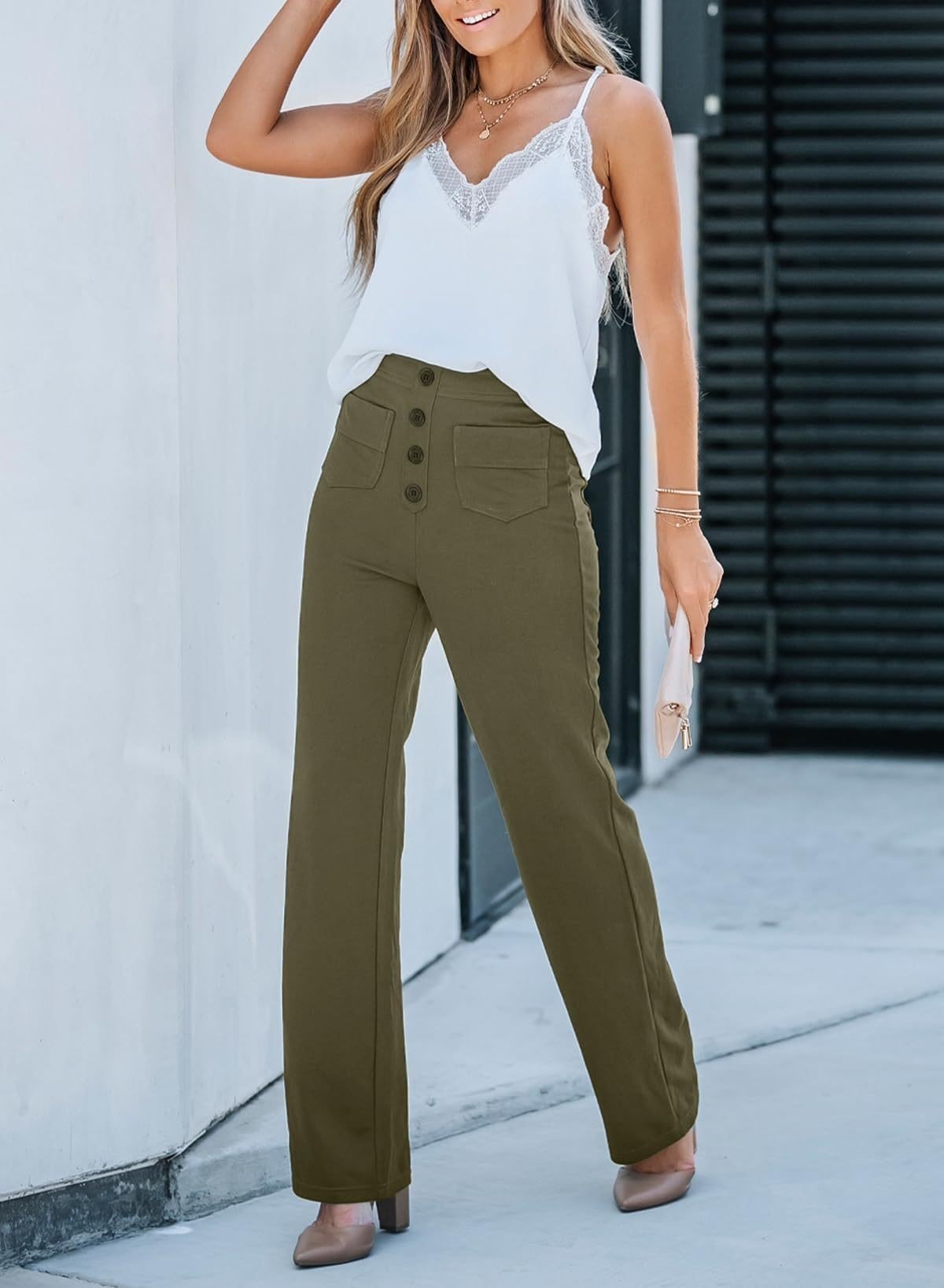 Nina - Hohe Taille Stretchhosen