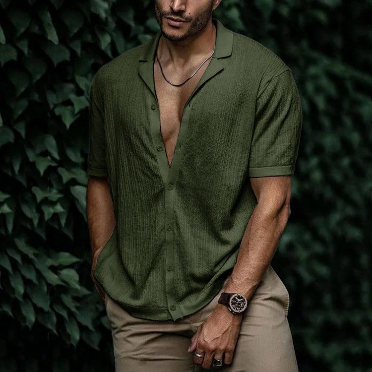 Henry | Men’s Casual Short Sleeve Shirt with Button Front
