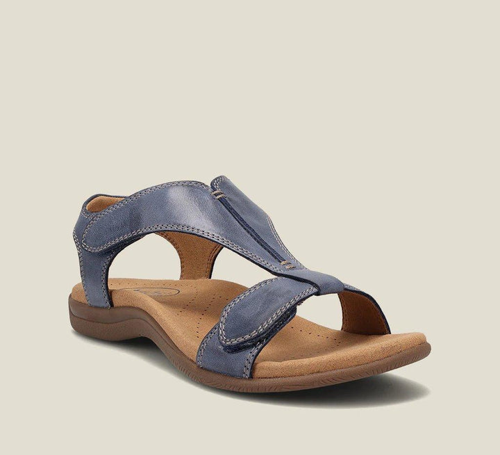 Carolyn | Women's T-Strap Vegan Leather Cushioned Sandals