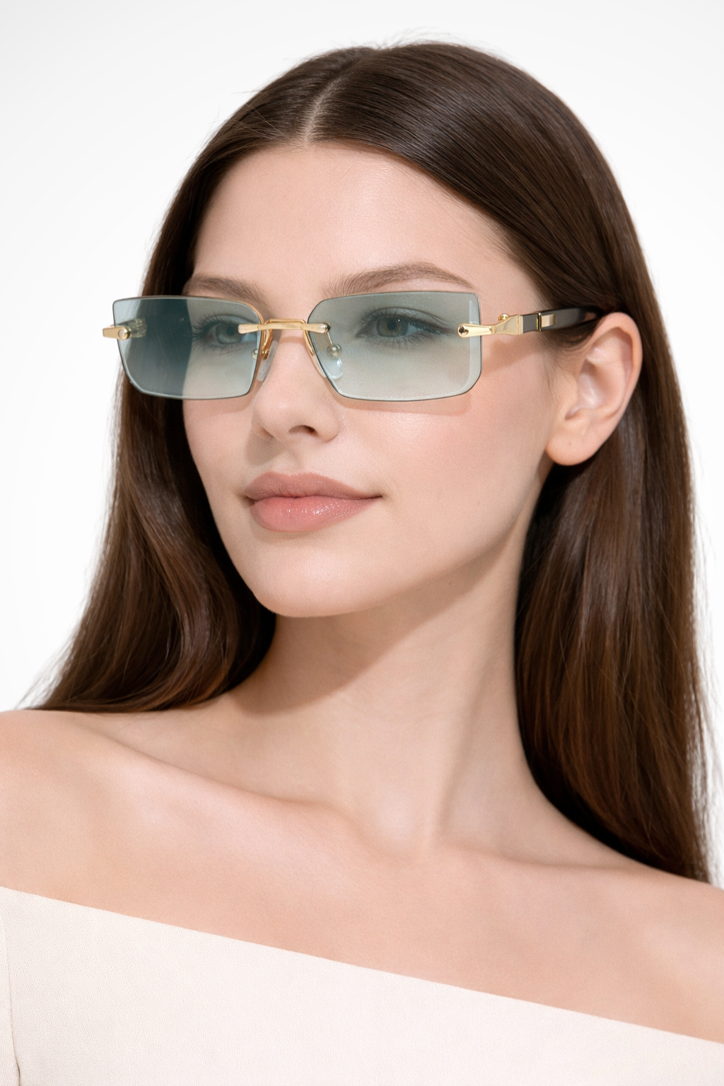Maria | Women Rimless Rectangle Sunglasses