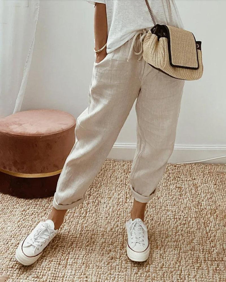 Grace | Women’s Relaxed Casual Trousers with Drawstring Waist