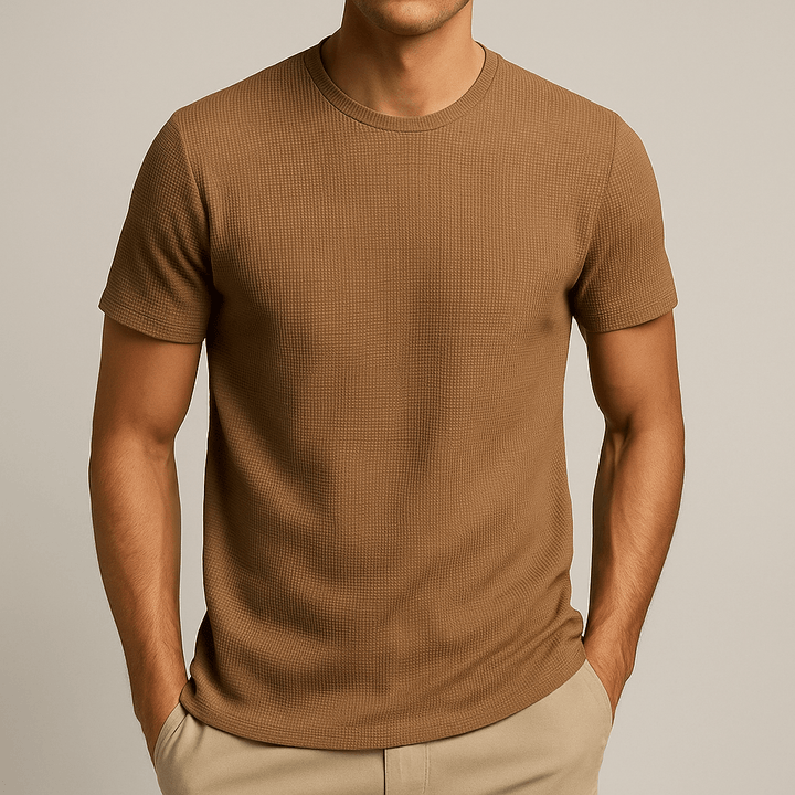 Alasdair | Men’s Modern Waffle T-shirt with Crew Neck