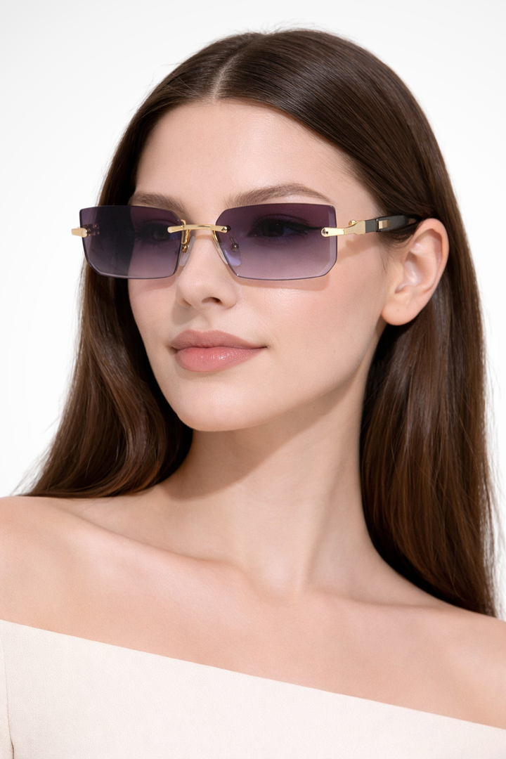 Maria | Women Rimless Rectangle Sunglasses
