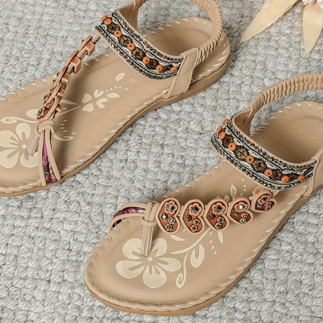 Solara | Sparkly Sandals with Arch Support Flip Flops