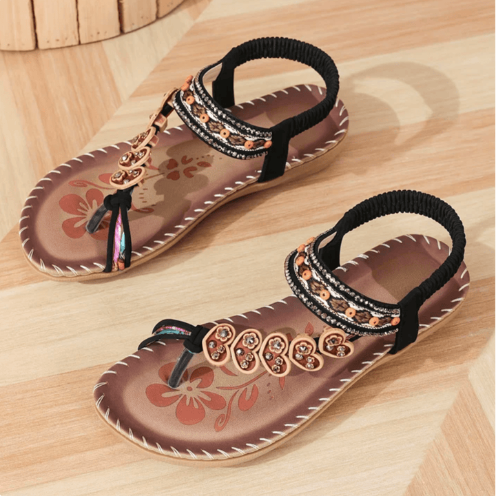 Solara | Sparkly Sandals with Arch Support Flip Flops