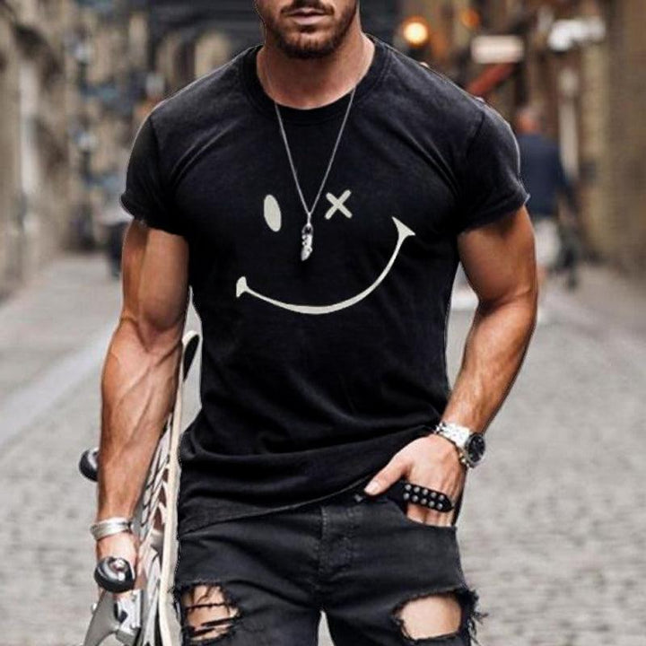 Skyler | Men's Trendy Quirky Smiley Cotton T-Shirt