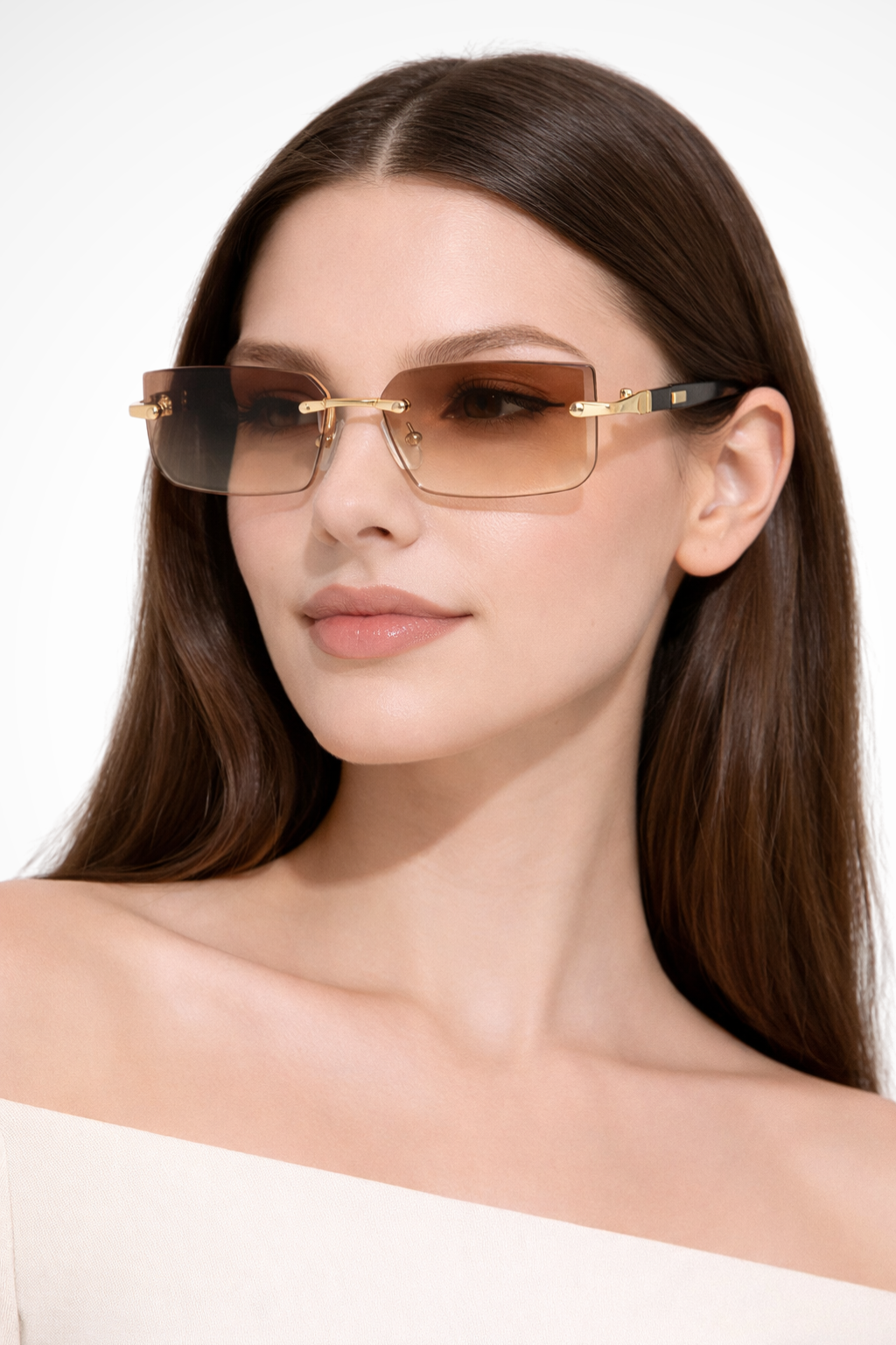 Maria | Women Rimless Rectangle Sunglasses