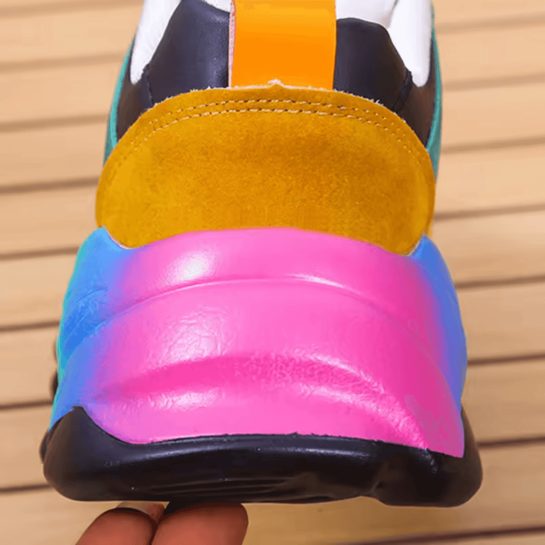 LumiSneak | Women's Colorful Rainbow Platform Sneakers