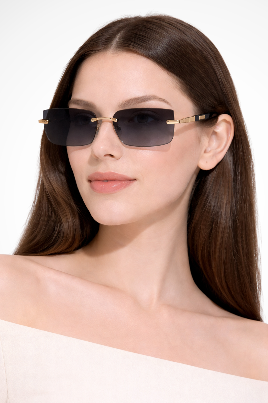 Maria | Women Rimless Rectangle Sunglasses