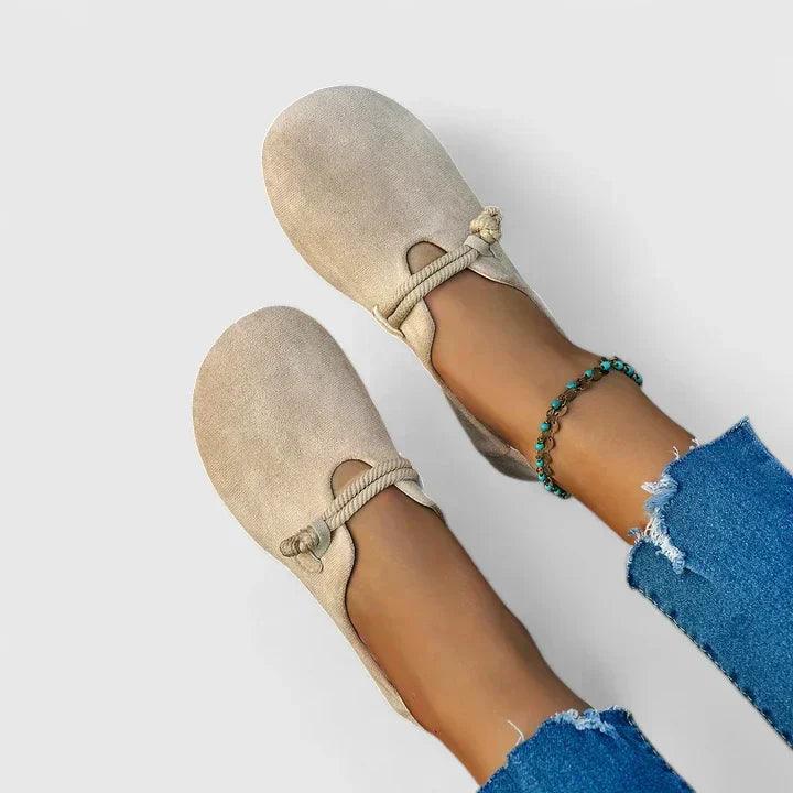 Isabella | Women's Suede Rope Detail Slip-On Loafers
