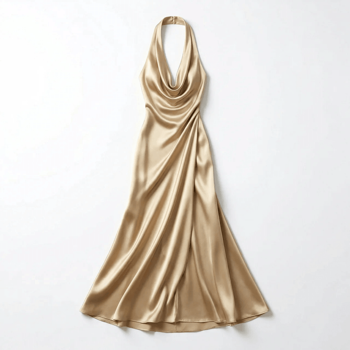 Birchbourne Halter Neck Satin Maxi Dress – Evening