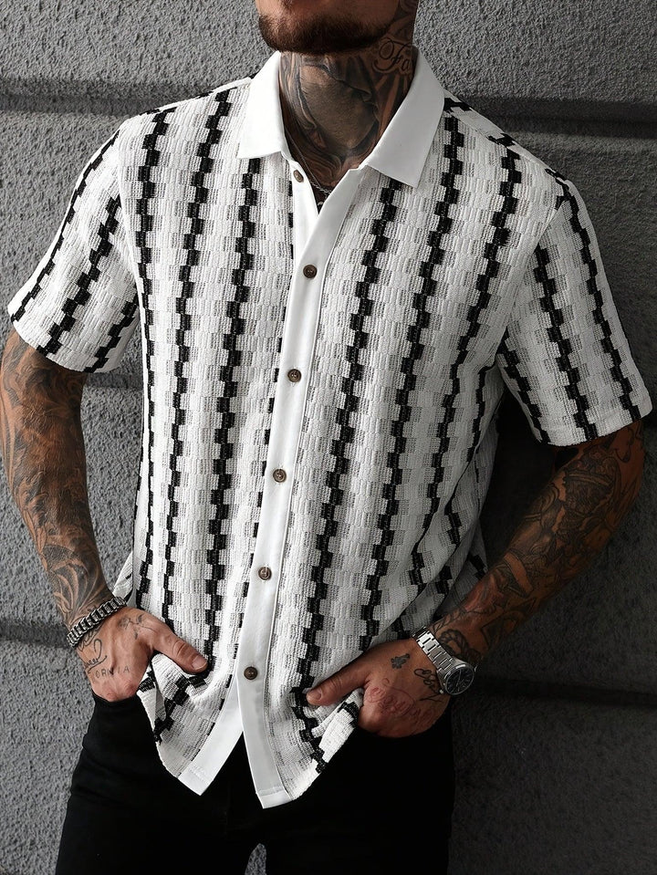 HARRINGTON OXFORD | STRIPED SHORT SLEEVE SHIRT FOR MEN