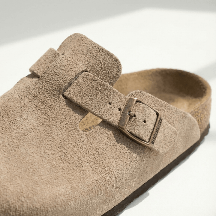 Max | Men’s Casual Suede Clog Mules with Buckle Strap