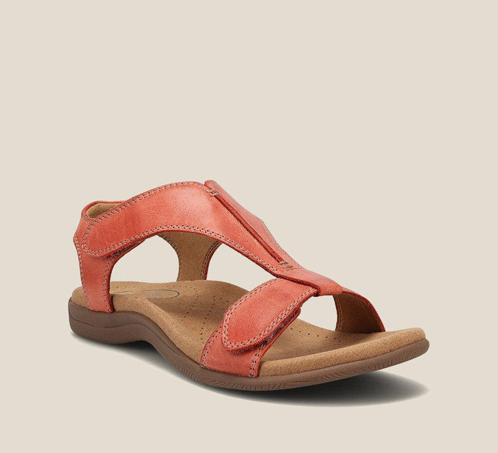 Carolyn | Women's T-Strap Vegan Leather Cushioned Sandals