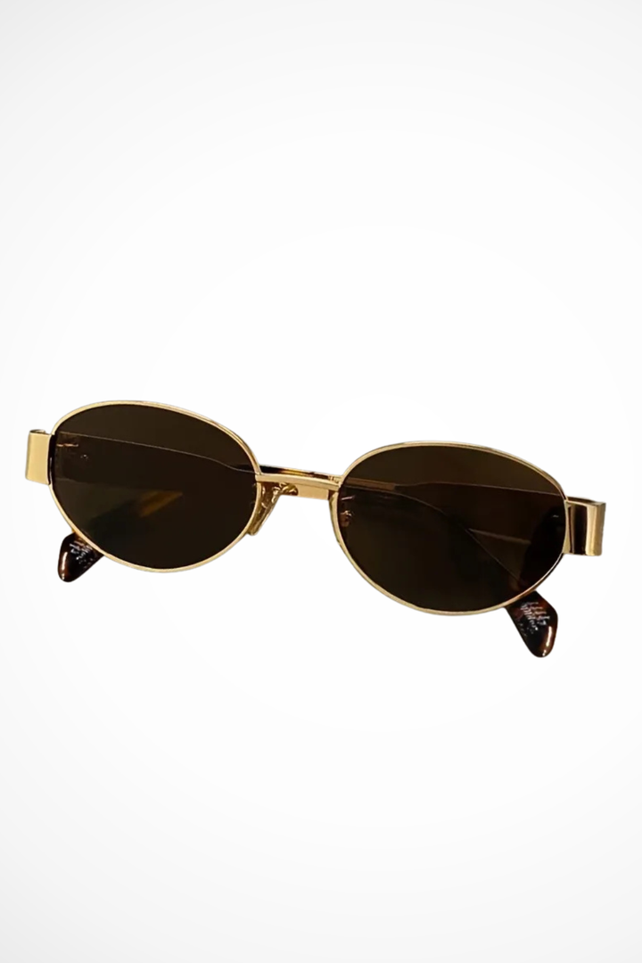 Clarabelle | Women Oval Metal Frame Sunglasses