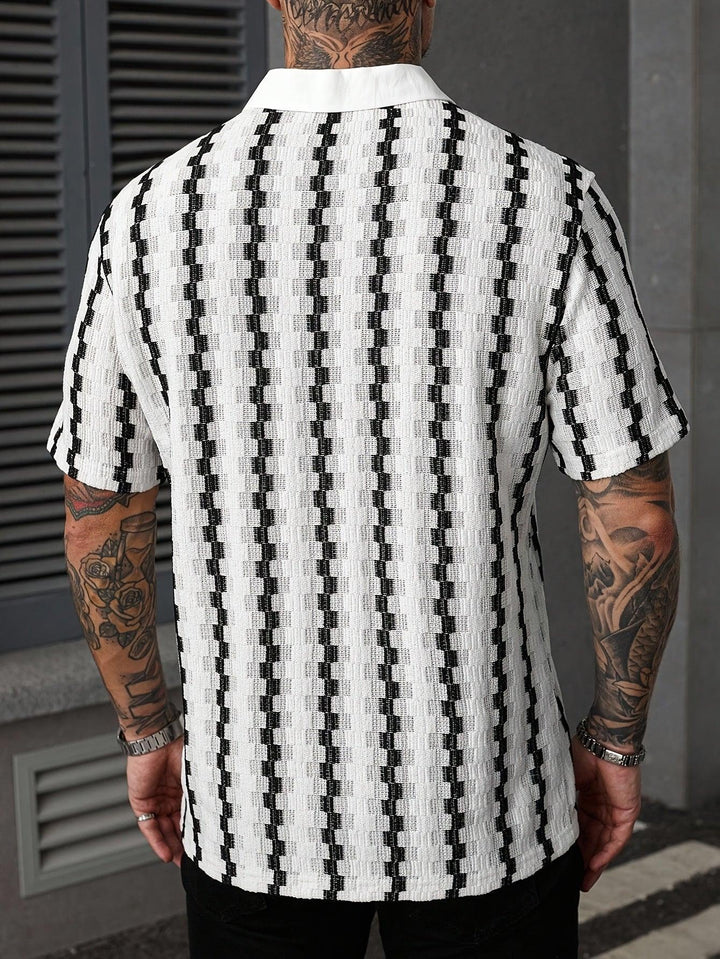 HARRINGTON OXFORD | STRIPED SHORT SLEEVE SHIRT FOR MEN
