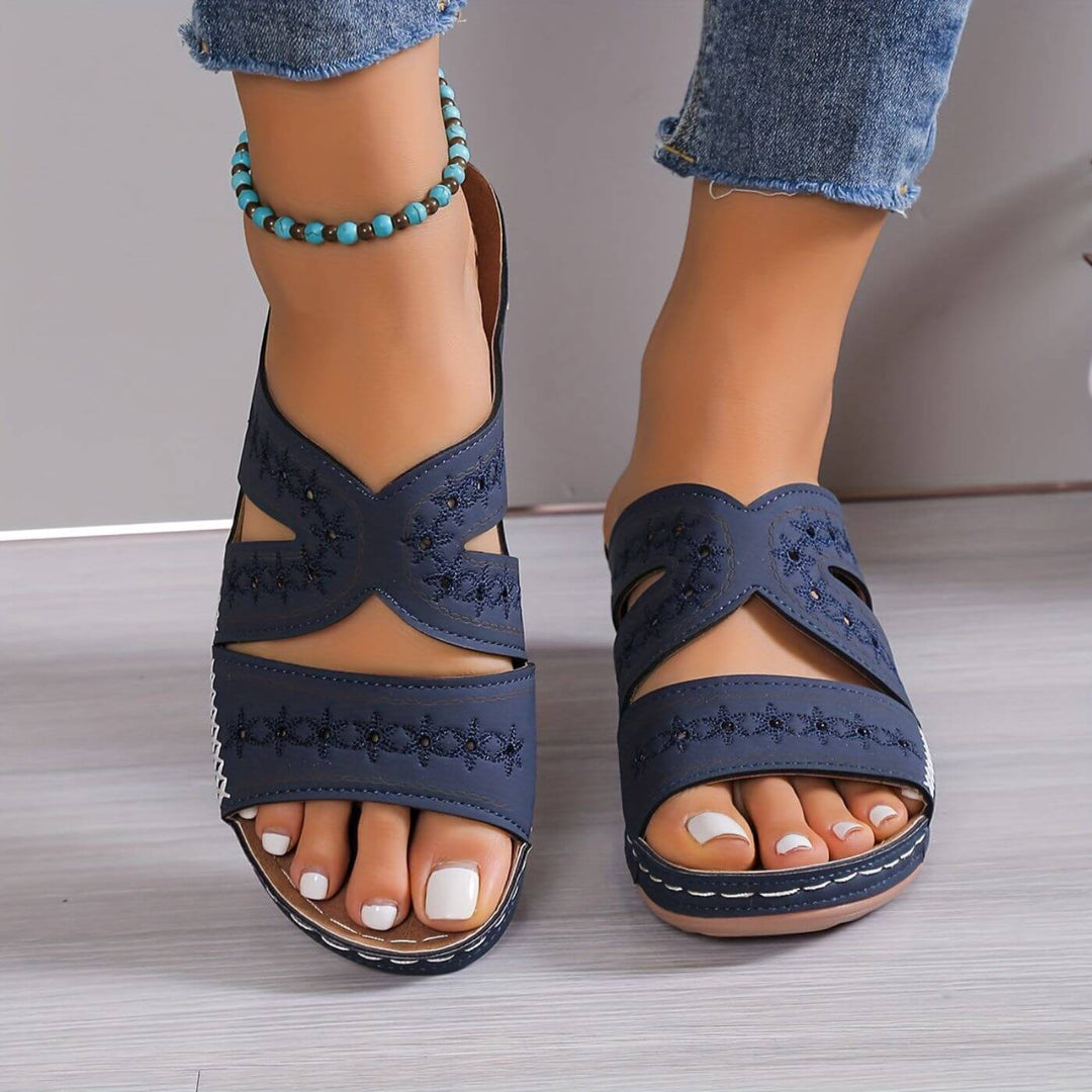 Soleva | Women's Wedge Mules with Walking Sandals Design