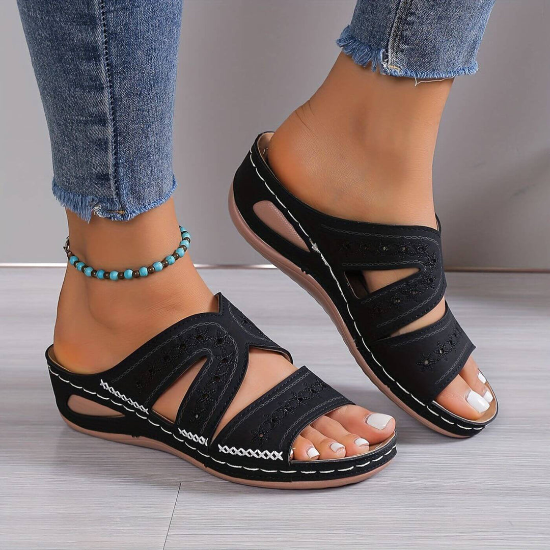 Soleva | Women's Wedge Mules with Walking Sandals Design