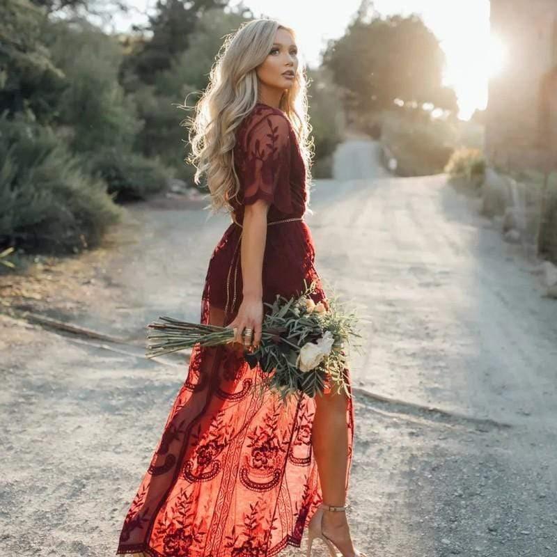 Bella Women's Maxi Dress | Elegant Lace Tulle 0