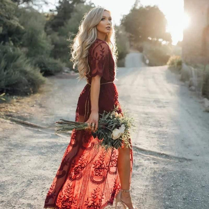 Bella Women's Maxi Dress | Elegant Lace Tulle 0