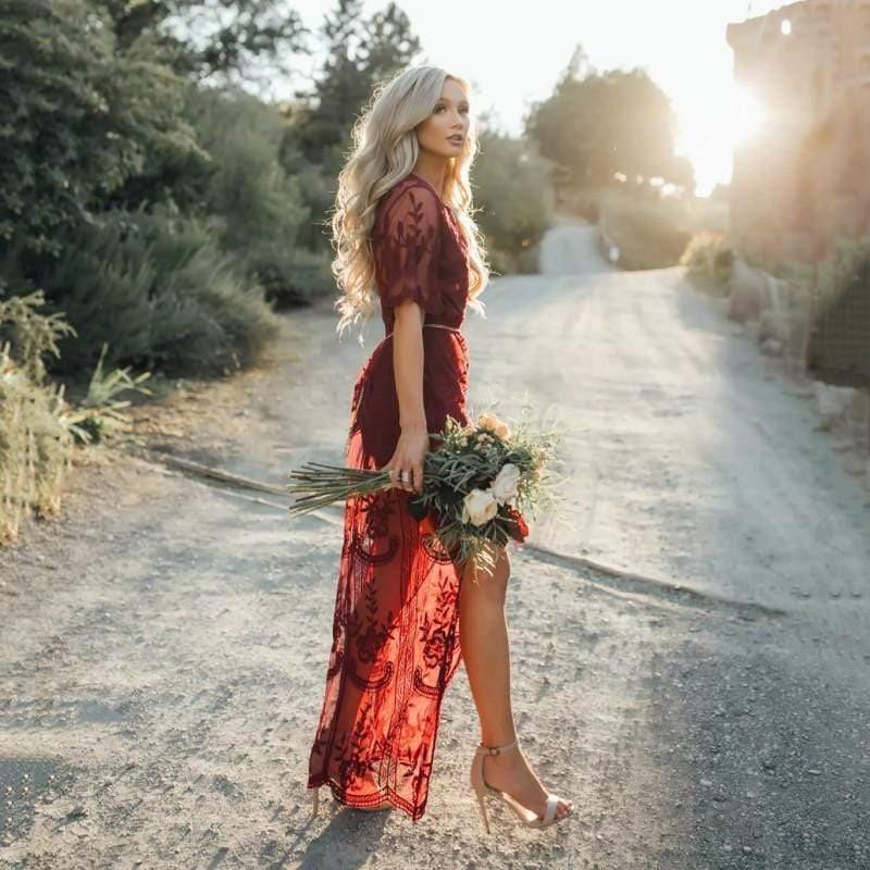 Bella Women's Maxi Dress | Elegant Lace Tulle 2