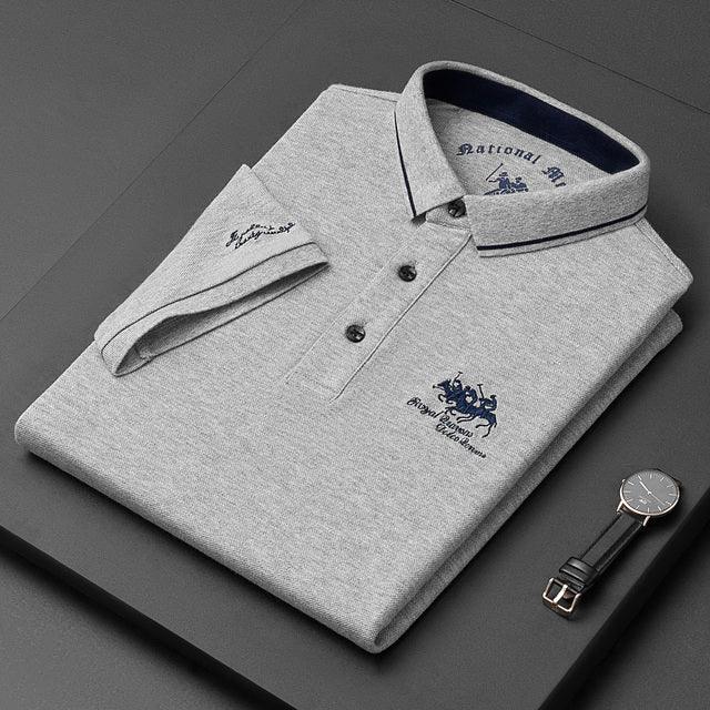 Paulo | Men's Short Sleeve Knit Polo Shirt with Contrast Trim