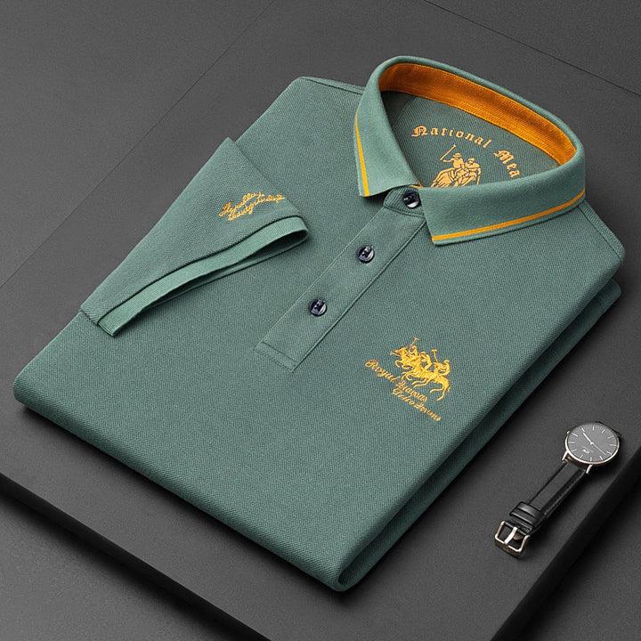 Paulo | Men's Short Sleeve Knit Polo Shirt with Contrast Trim
