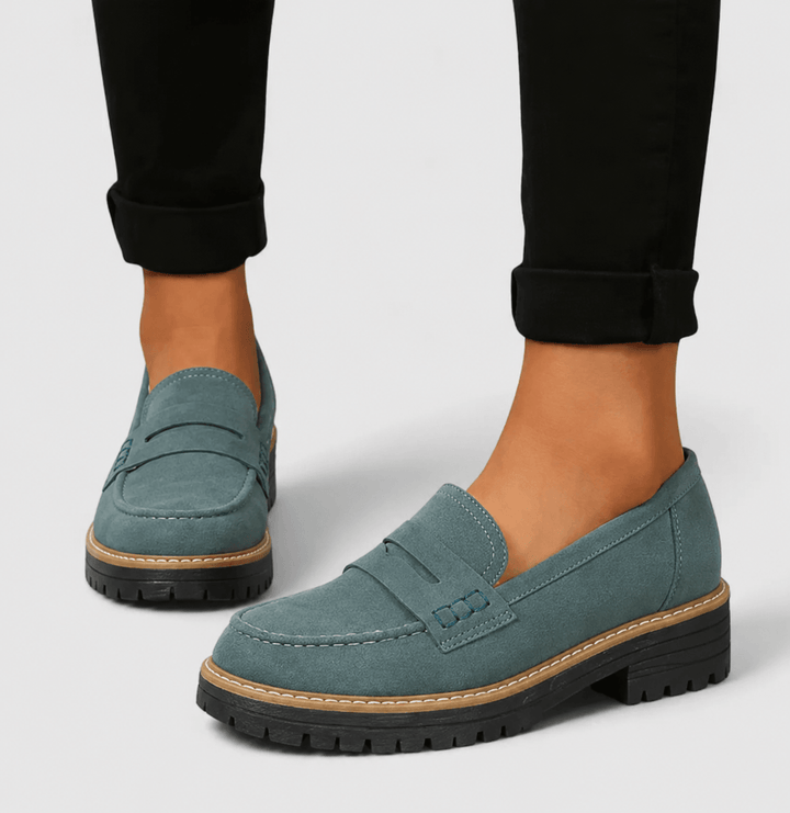 Journey | Women's Suede Platform Slip-On Loafers