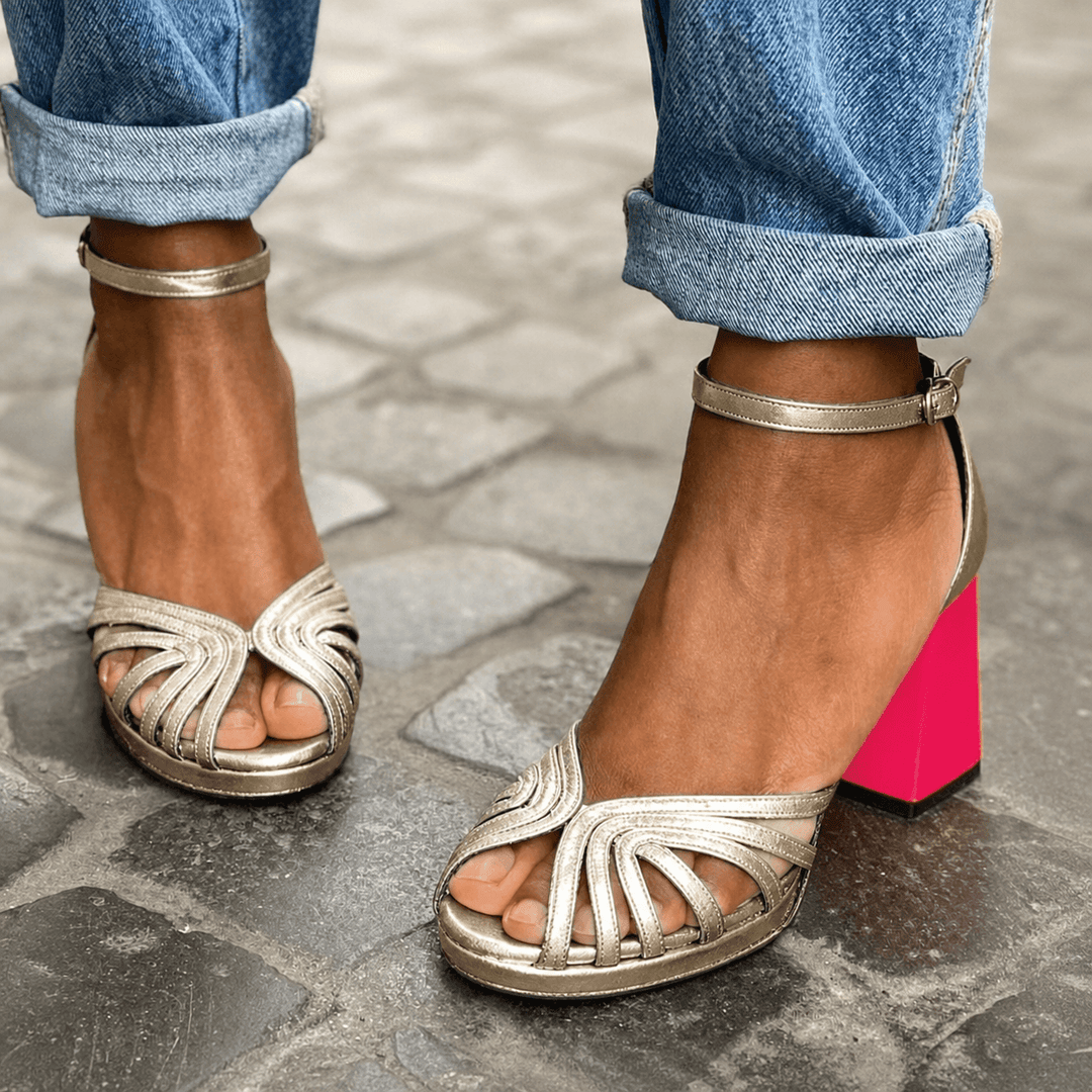 Milviana | Classic Sandals with Ankle Strap and Open Toes