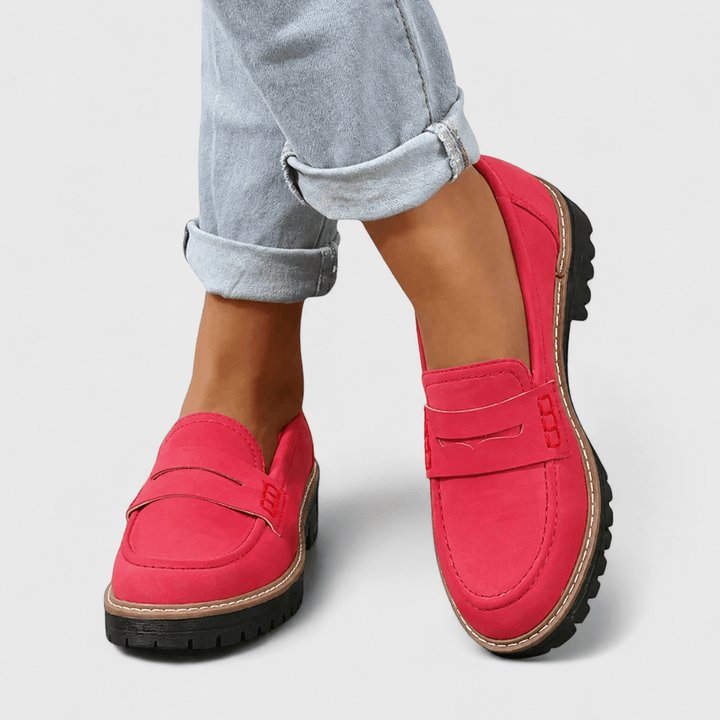 Journey | Women's Suede Platform Slip-On Loafers