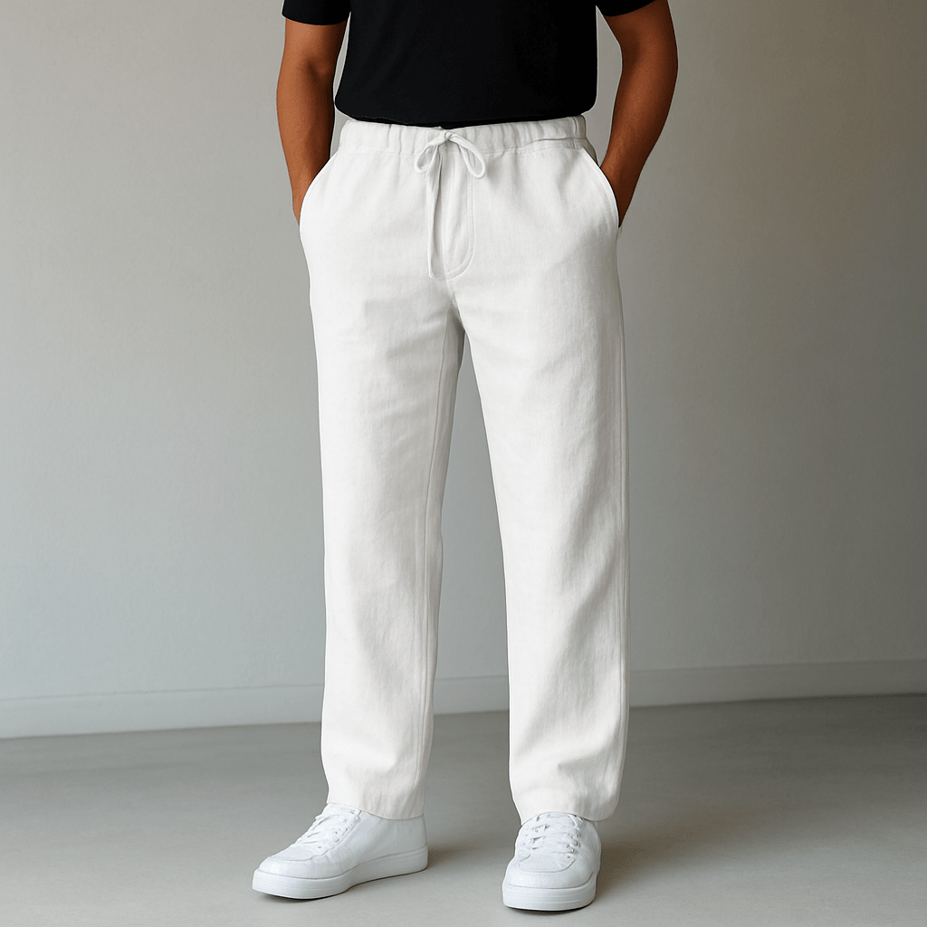George | Men’s Relaxed Smart-Casual Trousers with Drawstring Waist