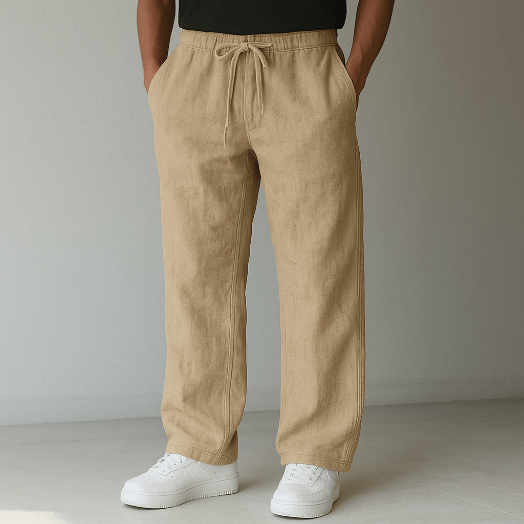 George | Men’s Relaxed Smart-Casual Trousers with Drawstring Waist