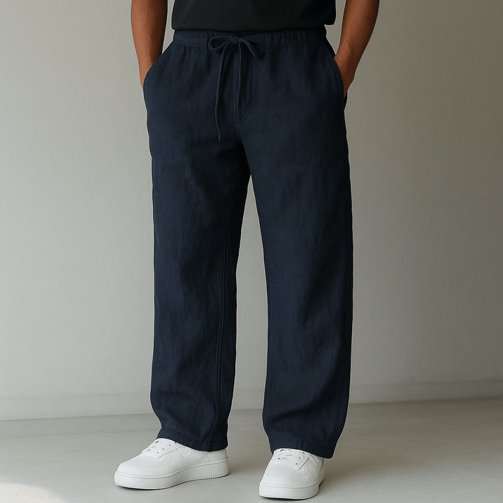 George | Men’s Relaxed Smart-Casual Trousers with Drawstring Waist