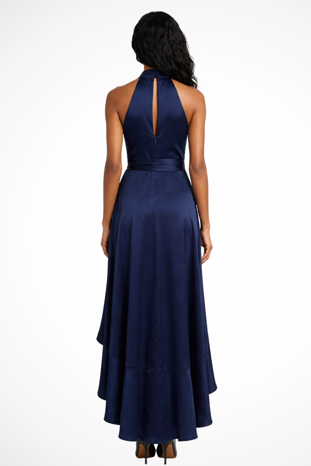 Seraphine | Women Halter Satin Wedding Guest Maxi Dress