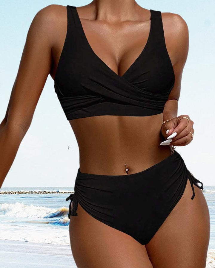 Hera Women's Bikini Swimsuit | 82% Nylon, Lace-Up Design 4