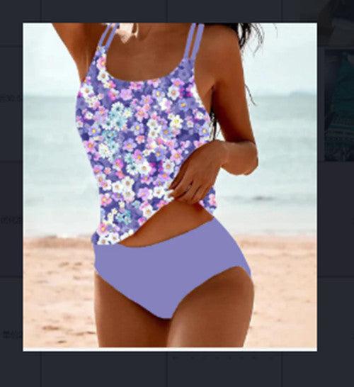 Hera Women's Bikini | Retro High-Cut Beach Print 11