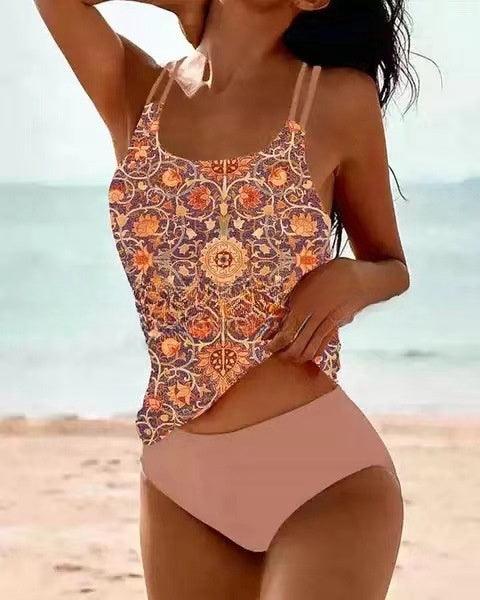 Hera Women's Bikini | Retro High-Cut Beach Print 2