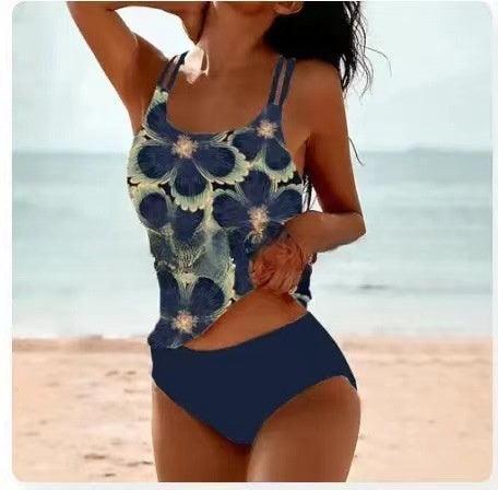 Hera Women's Bikini | Retro High-Cut Beach Print 7