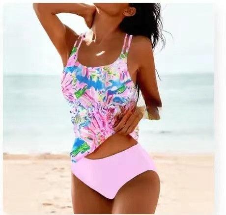 Hera Women's Bikini | Retro High-Cut Beach Print 8
