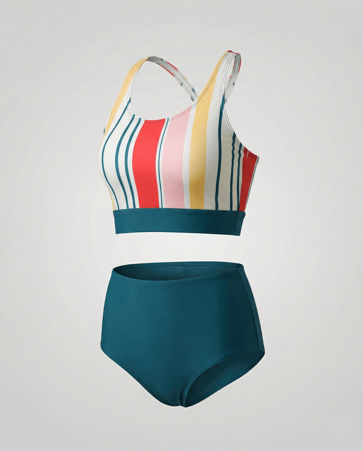 Holly Women's Bikini Set | Color Block Design 4