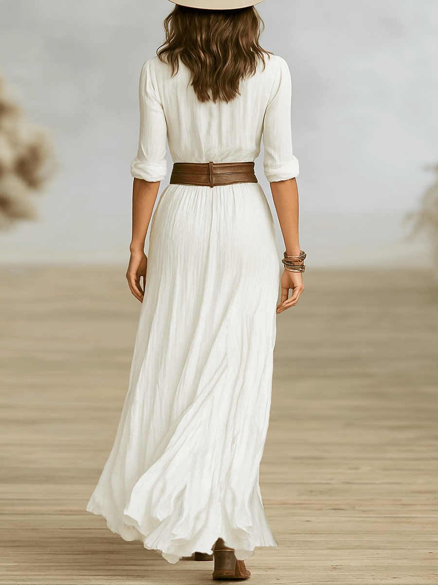 Alessandra | Women's Button Front Chic Maxi Dress