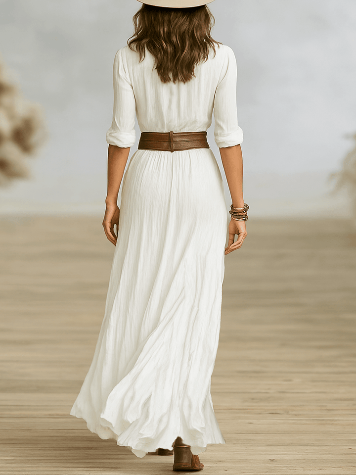 Alessandra | Women's Button Front Chic Maxi Dress