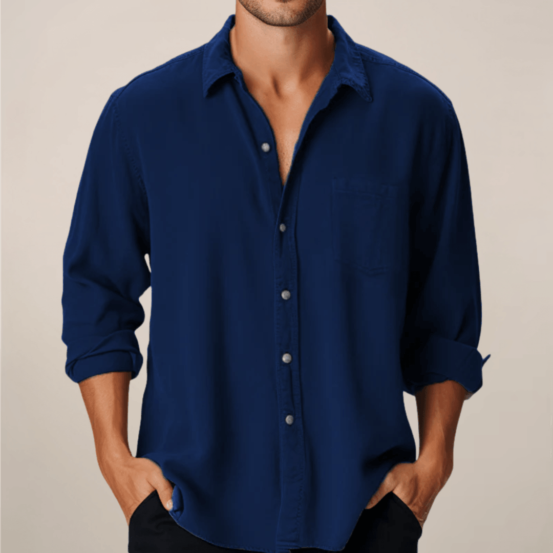 Men’s Classic Long Sleeve Shirt – Smart Button-Up for Everyday Style