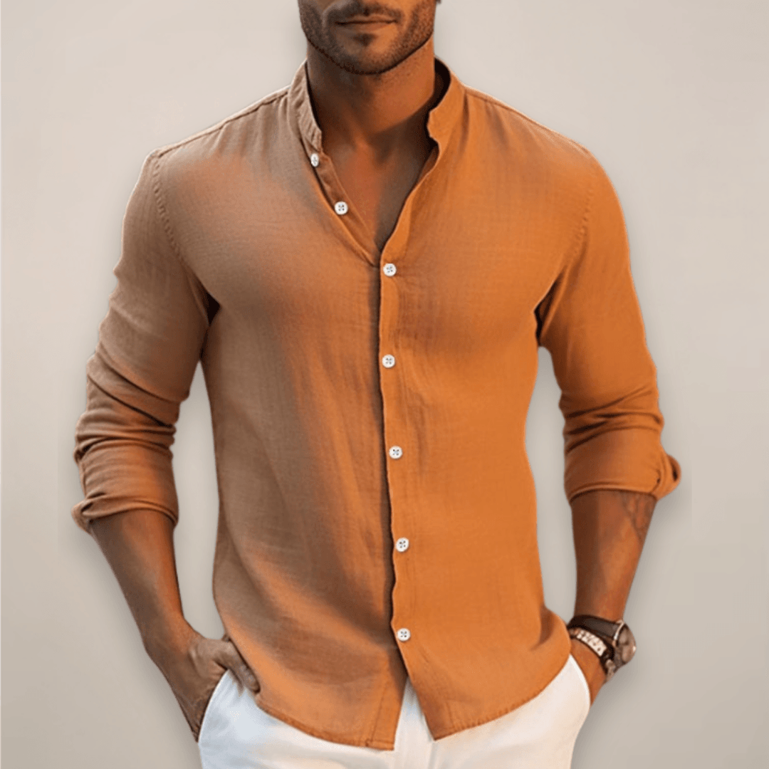 Men’s Linen Summer Shirt – Short Sleeve Casual Button-Up for Sophisticated Look