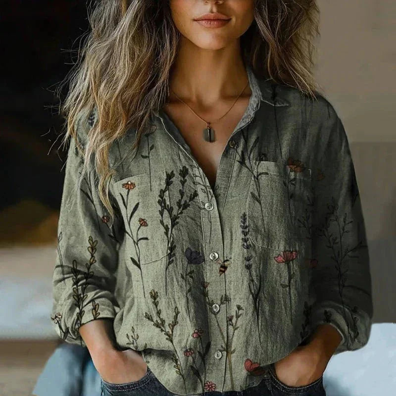 Mila Women's Shirt | Soft Polyester, Versatile Layering Blouse 2