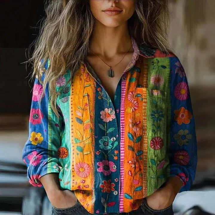 Mila Women's Shirt | Soft Polyester, Versatile Layering Blouse 4