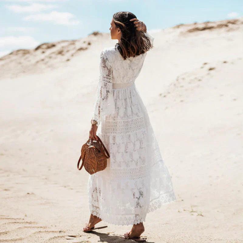 Sophie | Women’s Stylish Bohemian Maxi Summer dress with Lace Panels