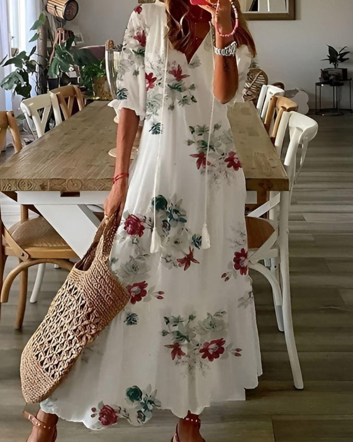 Nancy | Women's Linen Floral Embroidered Shirt