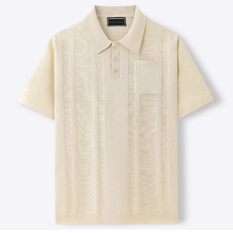 Finley | Men's Textured Polo Shirt with Chest Pocket