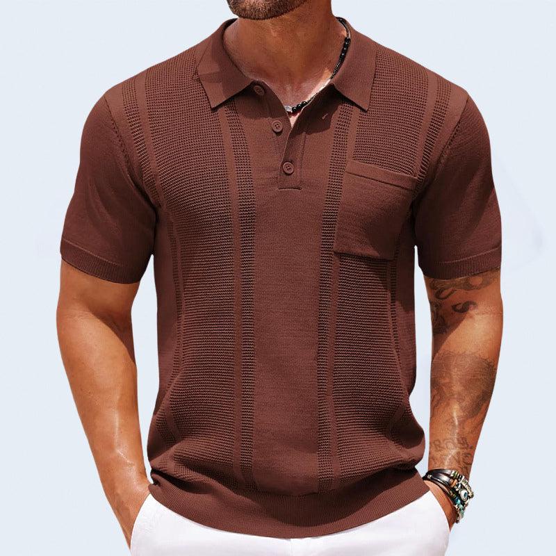 Finley | Men's Textured Polo Shirt with Chest Pocket
